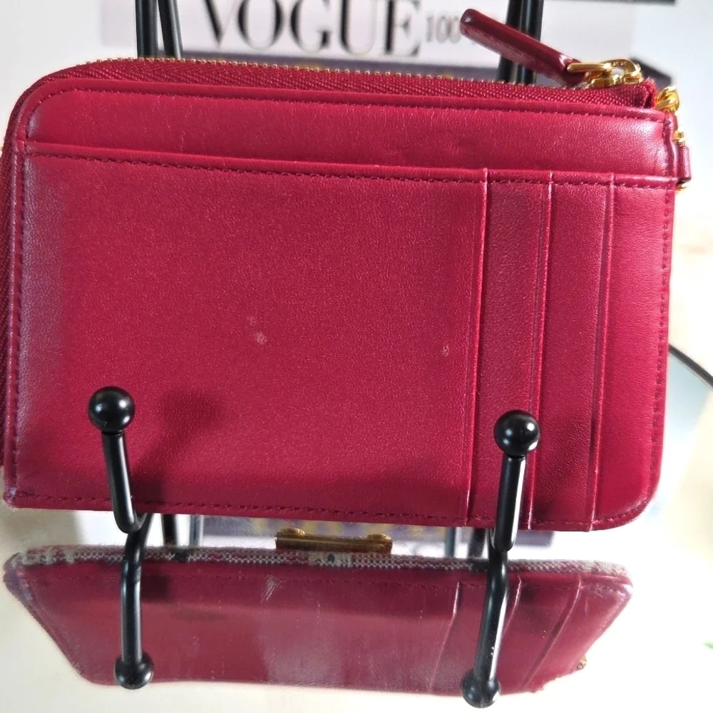 MCM New Jacquard Monogram Zip Card Case